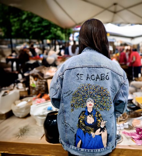 Chaqueta pintada a mano María Jiménez "Se acabó"