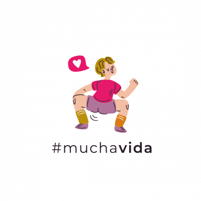 Mujer bailando twerking con hashtag