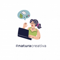 Mujer portátil con hashtag